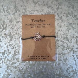 Teacher Gift TEACH Bracelet: "Teachers - Planting Seeds That Grow Forever "